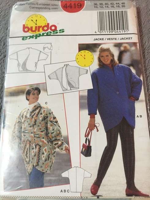 PATTERN BURDA 4419 - WINTER JACKET (SIZE 10-20)