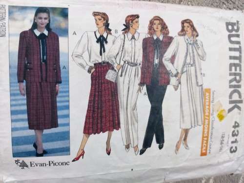 PATTERN BUTTERICK 4313 - JACKET, BLOUSE, SKIRT AND PANTS (SIZE 12-14-16)