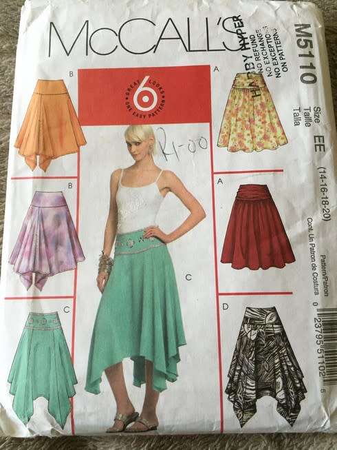 PATTERN MCCALL'S 5110 - SKIRT VARIATIONS (SIZE 14-20)