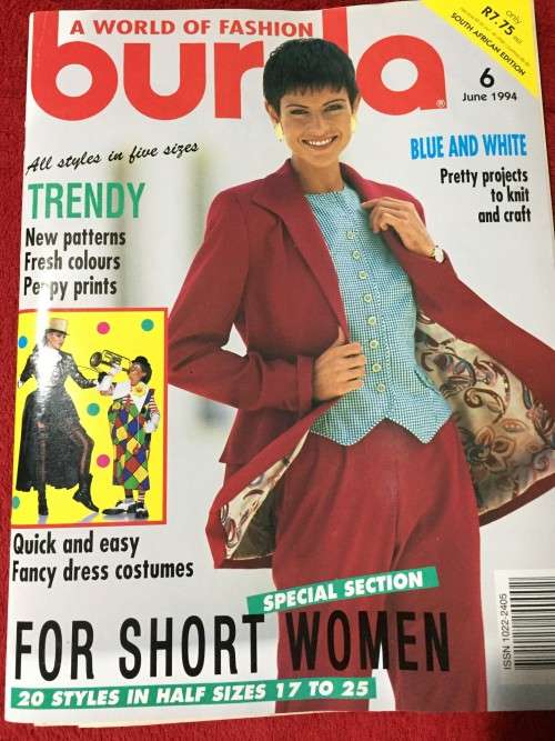 PATTERNS - BURDA MAGAZINE (A WORLD OF FASHION) JUNE 1994 (IN 5 SIZES)(UNUSED)