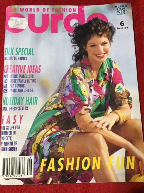 BURDA (A WORLD OF FASHION) JUNE 1993 - WITH UNUSED PATTTERNS, BARBIE PIC PATTERNS AS WELL