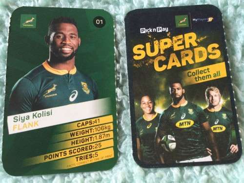 2019 PICK N PAY RUGBY SUPER CARDS - NR 1 SIYA KOLISI FLANK