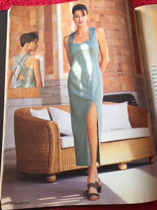 BURDA (A WORLD OF FASHION): FEBRUARY 1996 DARE TO BARE YOUR BACK DRESSES