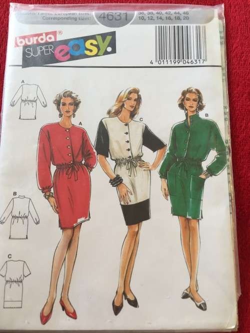 PATTERN BURDA 4631 (STILL SEALED) - DRESS, TUNIC, JACKET (SIZE 10-20)