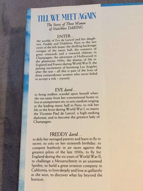 BOOK - TILL WE MEET AGAIN: JUDITH KRANTZ (HARDCOVER)