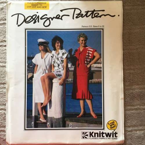 PATTERN KNITWIT 610 (UNUSED) - DRESS, TOP & SKIRT WITH SIDE PLEATS (SIZE 6-22)