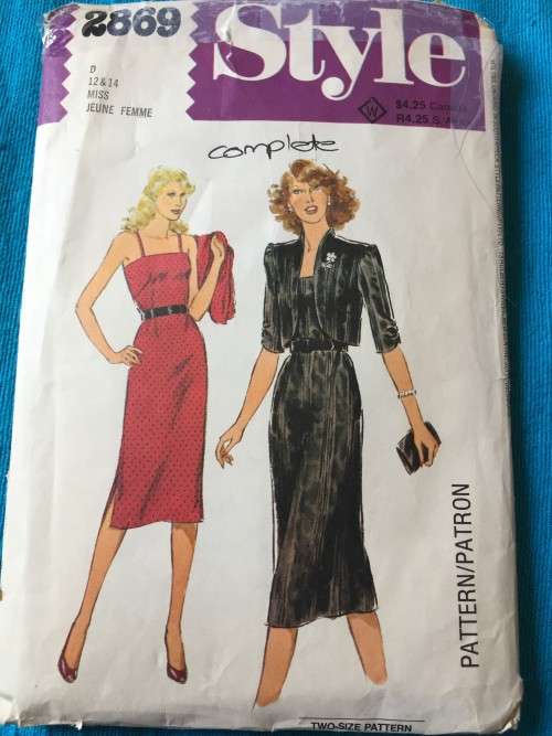 PATTERN STYLE 2869 (COMPLETE) - JACKET & DRESS (SIZE 12-14)