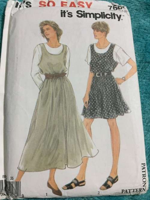 PATTERN SIMPLICITY 7687 (UNUSED) - JUMPER and JUMPSUIT (SIZE 8-20)