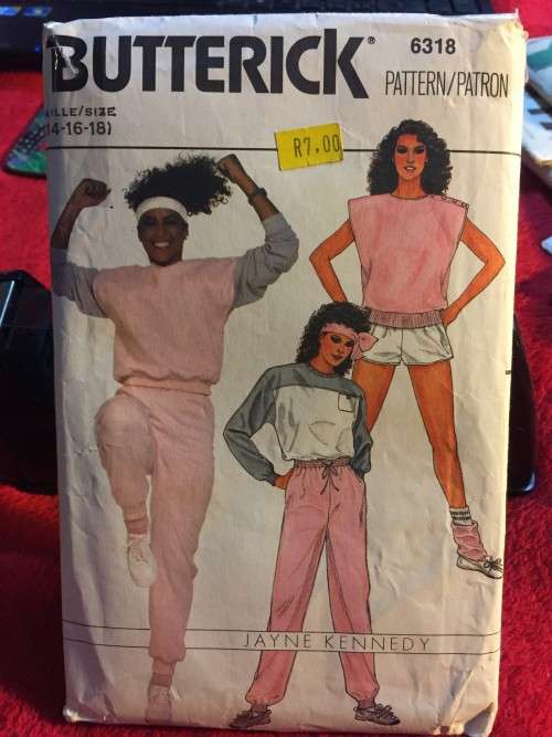 PATTERN BUTTERRICK 6318 (JAYNE KENNEDY) - GYM WEAR (SIzE 14-16-18)