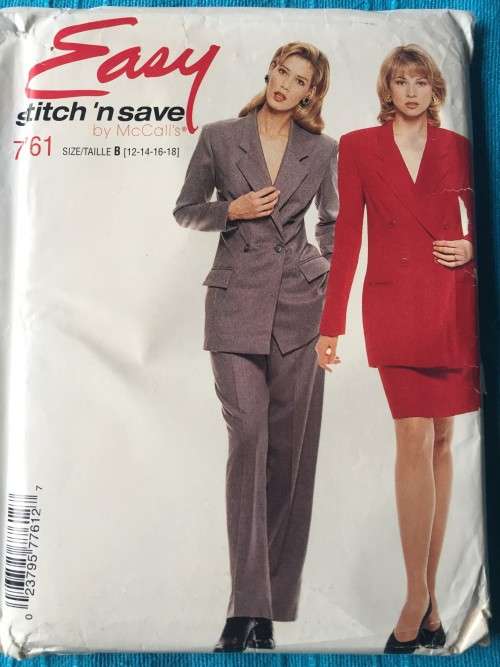 PATTERN STITCH `N SAVE 7761 (UNUSED) - JACKET, SKIRT and PANTS (SIZE 12-18)
