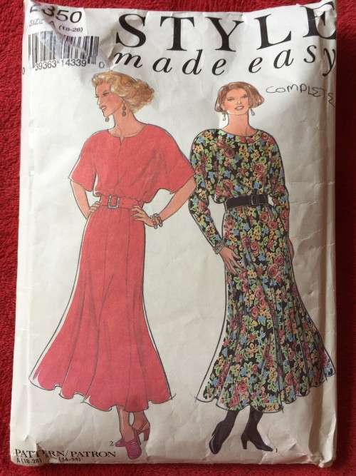 PATTERN STYLE 2350 (COMPLETE) - DRESSES (SIZE 18-28) BIG SIZE