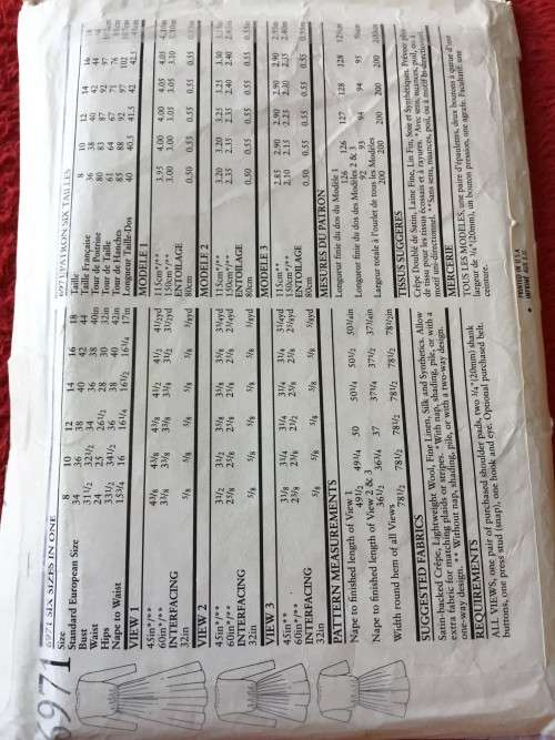 PATTERN NEW LOOK 6971 (UNUSED) - DRESS (SIZE 8-18)