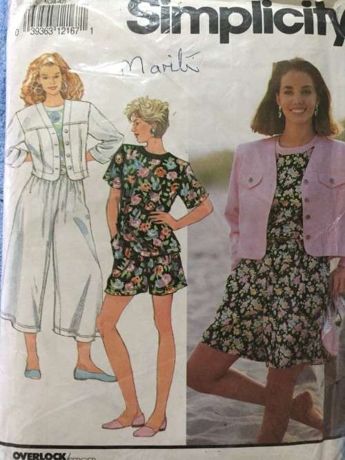 PATTERN SIMPLICITY 7684 - CULOTTES, TOP and JACKET (SIZE 10-14)