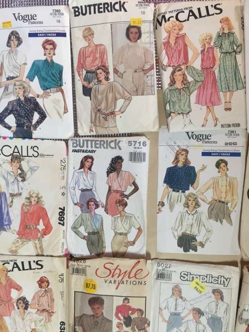 PATTERN JOBLOT: E (8/2/21) FEMALE BLOUSES and TOPS -  30 PATTERNS UNCHECKED (SOME PRECIOUS GEMS)