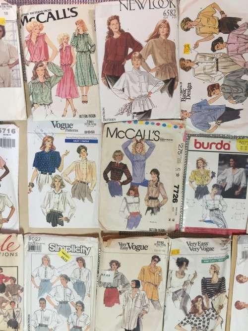 PATTERN JOBLOT: E (8/2/21) FEMALE BLOUSES and TOPS -  30 PATTERNS UNCHECKED (SOME PRECIOUS GEMS)