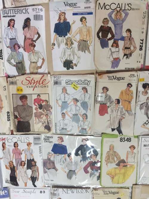 PATTERN JOBLOT: E (8/2/21) FEMALE BLOUSES and TOPS -  30 PATTERNS UNCHECKED (SOME PRECIOUS GEMS)