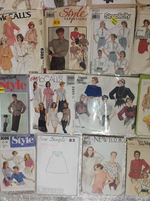 PATTERN JOBLOT: E (8/2/21) FEMALE BLOUSES and TOPS -  30 PATTERNS UNCHECKED (SOME PRECIOUS GEMS)