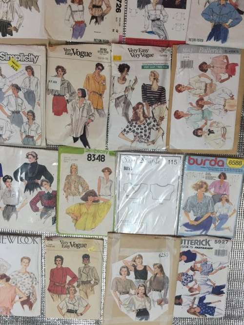 PATTERN JOBLOT: E (8/2/21) FEMALE BLOUSES and TOPS -  30 PATTERNS UNCHECKED (SOME PRECIOUS GEMS)