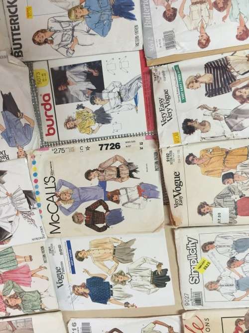 PATTERN JOBLOT: E (8/2/21) FEMALE BLOUSES and TOPS -  30 PATTERNS UNCHECKED (SOME PRECIOUS GEMS)