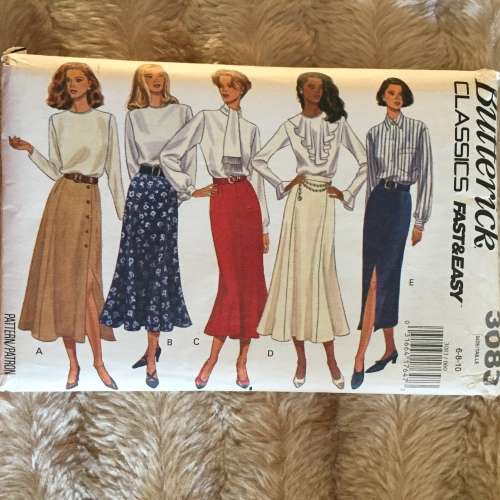 PATTERN BUTTERICK 3083 (UNUSED) - VARIOUS SKIRTS (SIZE 6-8-10)