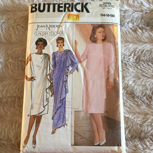 PATTERN BUTTERICK 3328 (JEAN NIDETCH) - EVENING DRESS (SIZE 14-16-18)