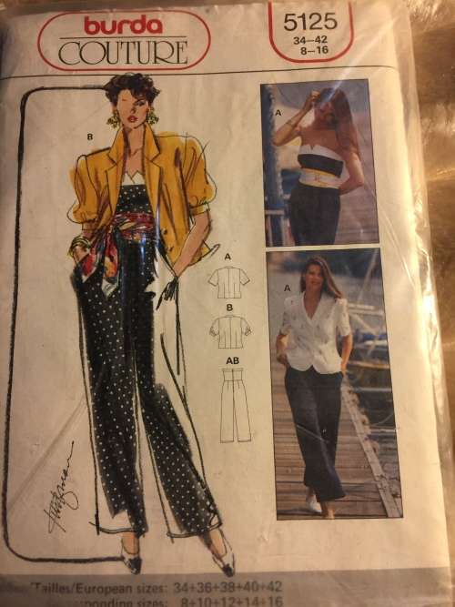 PATTERN BURDA 5125 - JACKET and JUMPSUIT (SIZE 34-42)