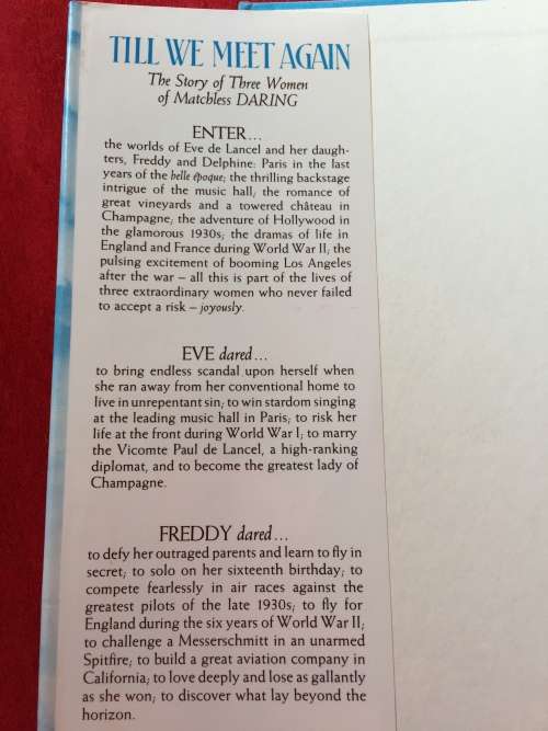 HARDCOVER BOOK - JUDITH KRANTZ: TILL WE MEET AGAIN