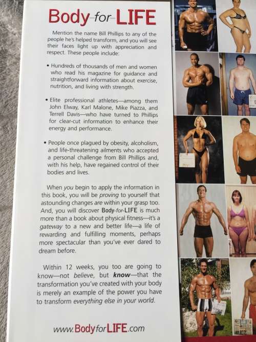 HARDCOVER BOOK - BODY FOR LIFE: BILL PHILLIPS (12 WEEKS TO MENTAL AND PHYSICAL STRENGTH)