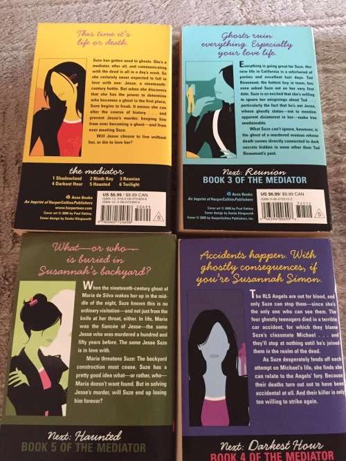 4 X BOOKS (SOFTCOVER) - THE MEDIATOR : TWILIGHT//NINTH KEY//REUNION//DARKEST HOUR: MEG CABOT