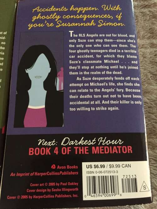 4 X BOOKS (SOFTCOVER) - THE MEDIATOR : TWILIGHT//NINTH KEY//REUNION//DARKEST HOUR: MEG CABOT