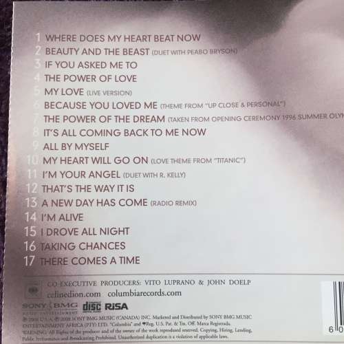 CD - CELINE DION: MY LOVE