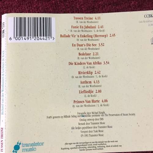 CD - RICHARD VD WESTHUIZEN/LOCHNER DE KOCK: TUSSEN TREINE (GOOD)
