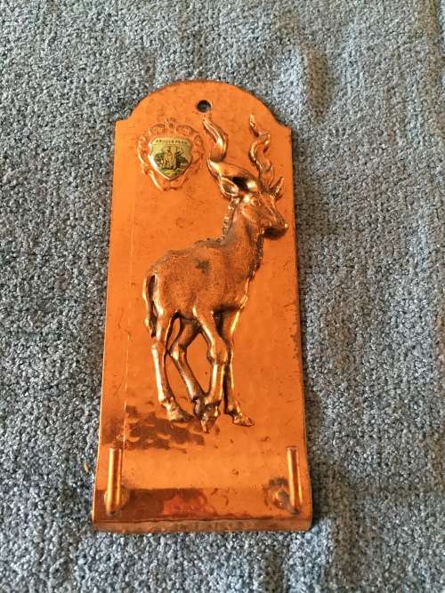 KRUGER NATIONAL PARK - BRASS WALLMOUNTING KEYHOLDER