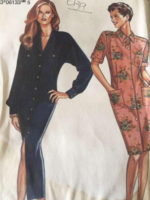 PATTERN NEW LOOK 6133 (UNUSED, A BIT OF WATERMARK DAMAGE) - DRESSES (SIZE 10-22) BIG SIZE