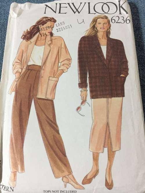 PATTERN NEW LOOK 6236 (UNUSED) - JACKET,SKIRT,TROUSERS (SIZE 8-18)