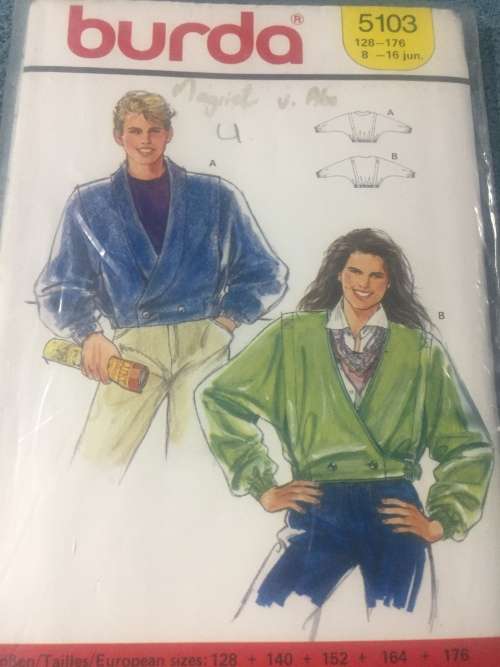 PATTERN BURDA 5103 (UNUSED) - UNISEX JACKET (SIZE 8-16JUN)