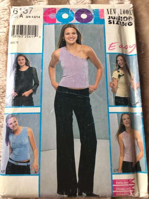 PATTERN NEW LOOK 6137 VARIOUS TOPS and PANTS (SIZE 3/4-13/14)