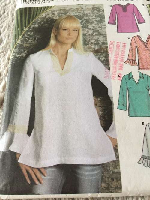 PATTERN SIMPLICITY 5197 (COMPLETE, CUT ON14) - STUNNING TUNIC (SIZE 14)