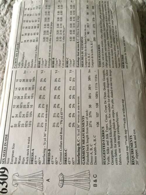 PATTERN NEW LOOK 6309 (COMPLETE, CUT ON 14/16) - DRESSES (SIZE 6-16)