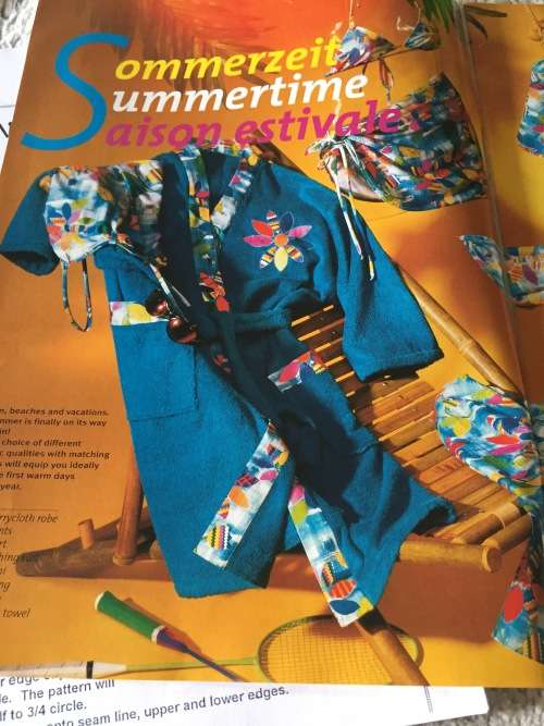 PATTERN BERNINA INSPIRATION (SUMMER 1999) - SWIMWEAR ETC (SEE PICS)