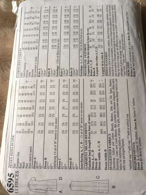 PATTERN NEW LOOK 6595 (LOOP EXCL) - DRESS (SIZE 10-22)