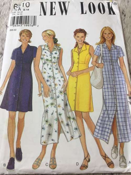 PATTERN NEW LOOK 6610 - DRESSES (SIZE 8-18)