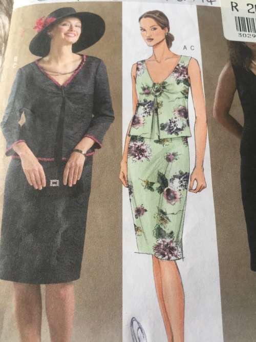 PATTERN BUTTERICK 4446 (COMPLETE, CUT ON 14) - VEST, JACKET and DRESS (SIZE 14)
