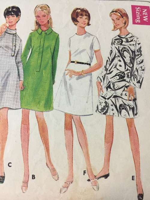 PATTERN BUTTERICK 4814 (VERY VINTAGE) - ONE PIECE DRESS (SIZE 16)