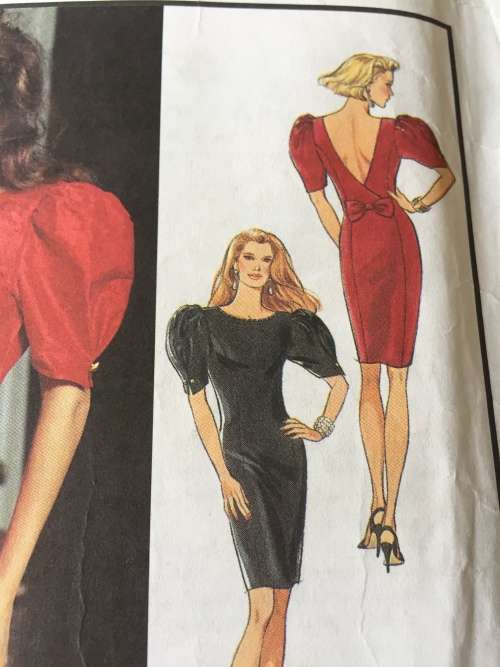 PATTERN STYLE 1983 (COMPLETE, CUT ON 16) - DRESS LOWERED BACKLINE (SIZE 6-16)