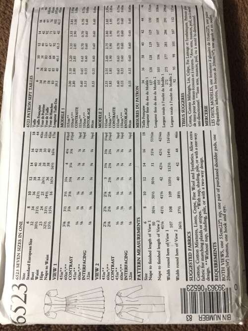 PATTERN NEW LOOK 6523 (UNUSED) - DRESSES (SIZE 6-18)