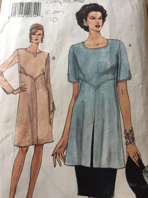 PATTERN VOGUE 9169 (COMPLETE, CUT ON 10) - DRESS,TUNIC,SKIRT (SIZE 6-8-10)