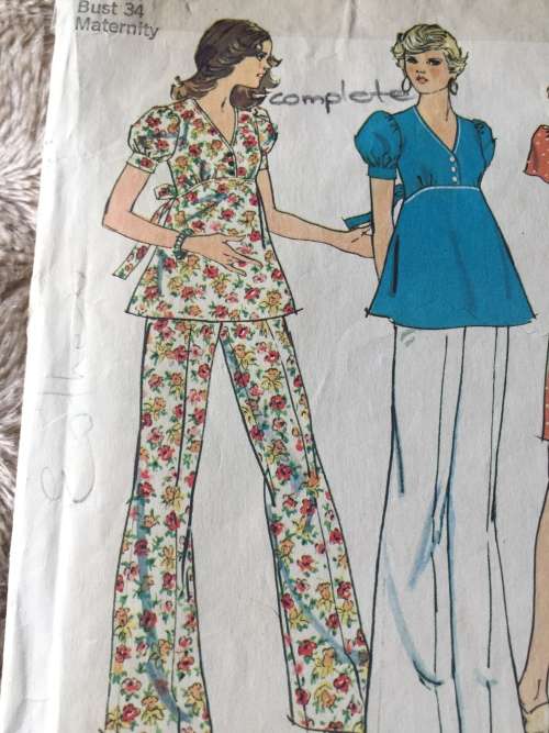 PATTERN SIMPLICITY 6362 (COMPLETE) - MATERNITY SHORT DRESS,TOP,PANTS (SIZE 12)