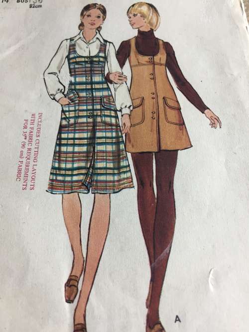 PATTERN BUTTERICK 6814 (VINTAGE, TIDY PATTERNS) - JUMPER (SIZE 14)