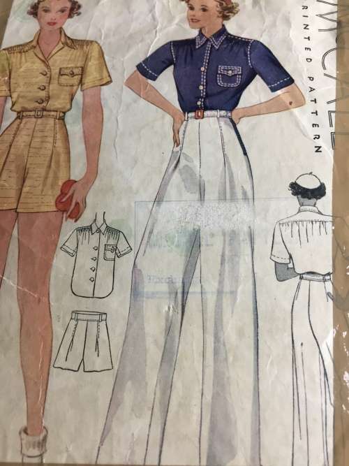 PATTERN MCCALL`S 9180 (VINTAGE, ENVELOPE NOT NICE) - SLACKS,SHORTS,SHIRTS (SIZE 14)